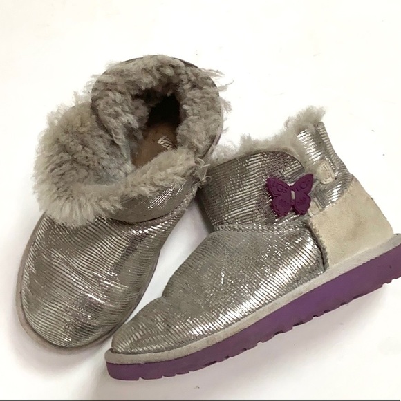 UGG Mini Bailey Button Lizard Boots - Picture 5 of 15